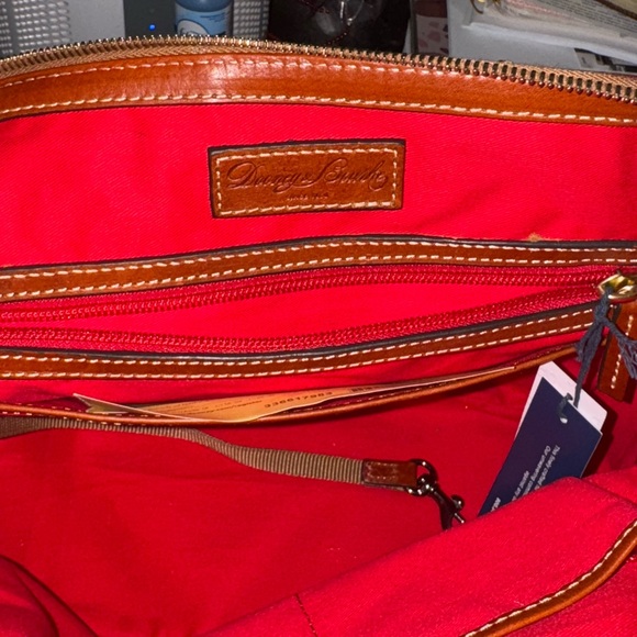 USED- Dooney and Bourke Cranberry Dome Zip Satchel. - Picture 9 of 12